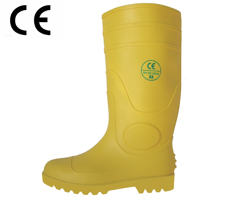 YYS CE标准黄色防水Wellington靴子