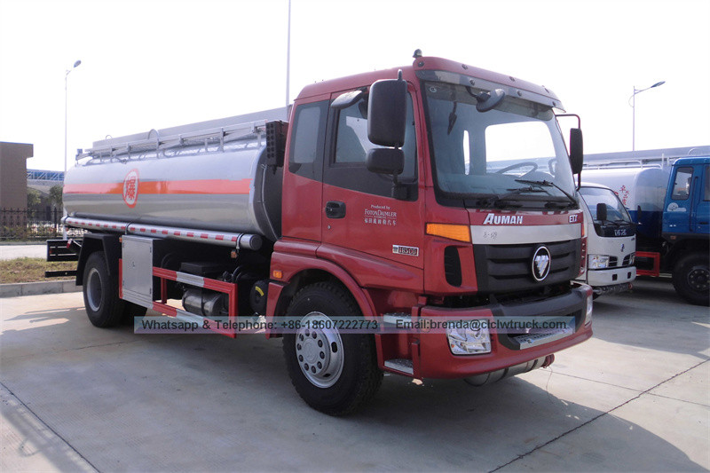 15000 litros Foton 4x2 Camión de combustible en China en China