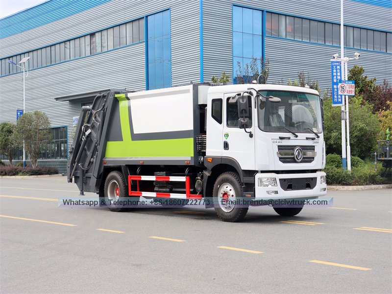 4x2 Dongfeng 10 CBM Waste Compactor Truck, China Proveedor de camiones de basura