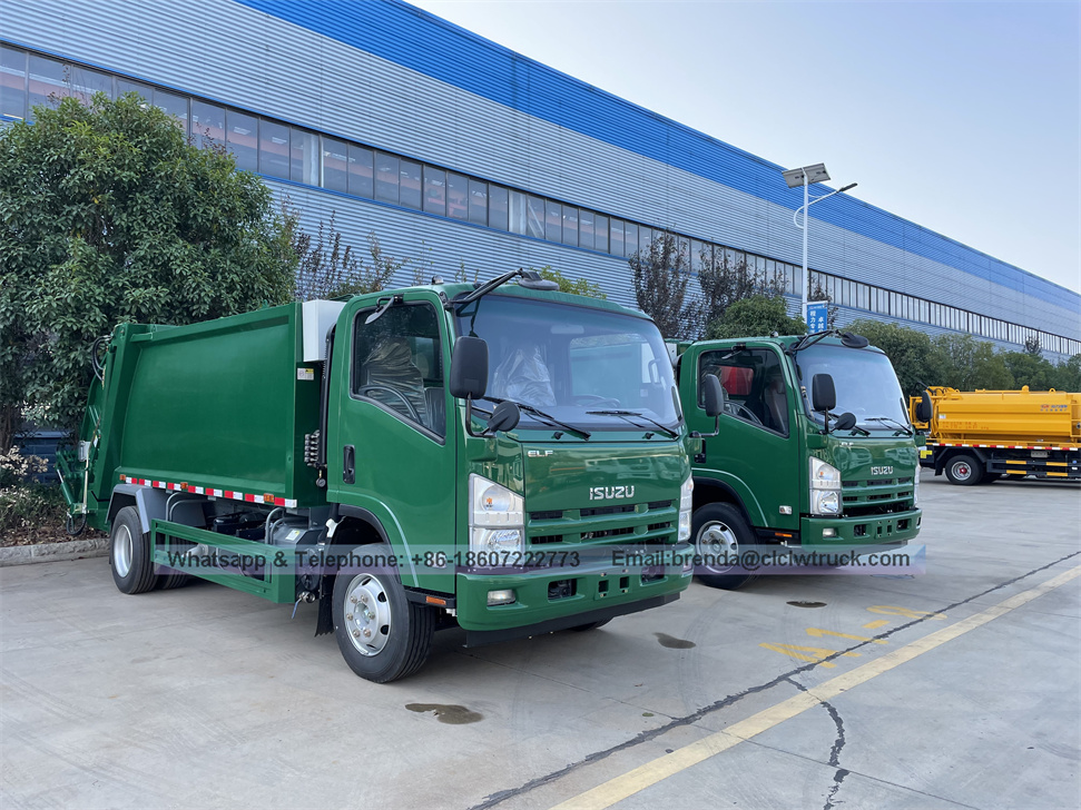 Camión compactador de basura de 5cbm con Japan Isuzu Chassis Compactor Bassbage Truck Venta caliente