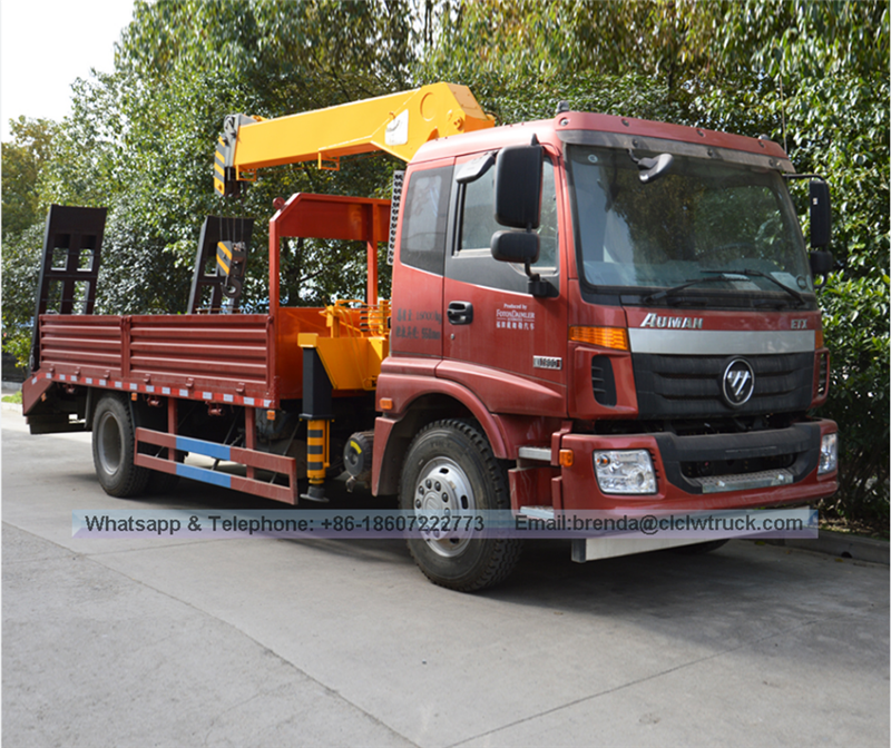 6300 kg FOTON AUMAN 4 X 2 Camión de cama plana con grúa