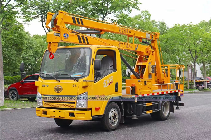 Fabricante de China Faw Aerial Platform Truck, camión de trabajo de 13 metros de altura
