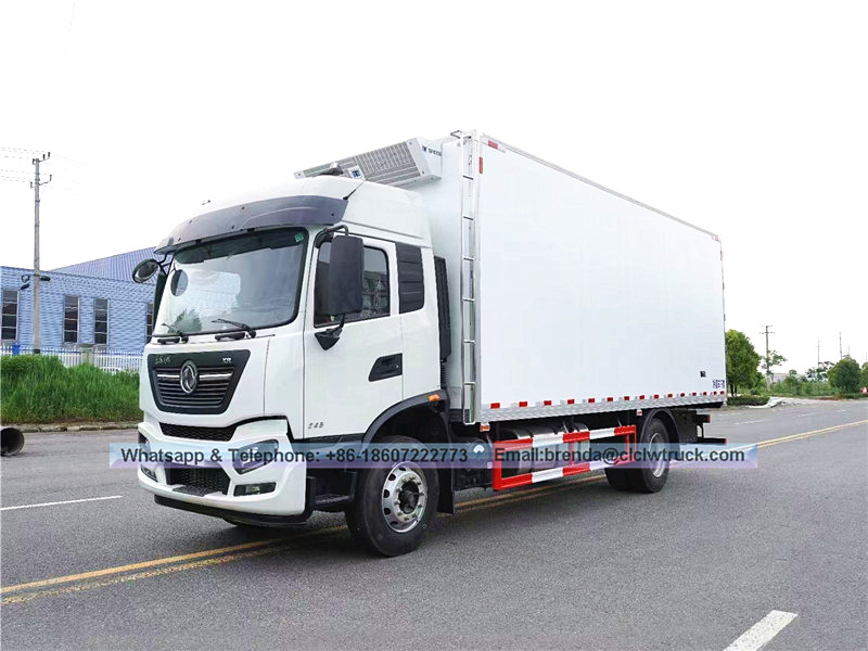 Dongfeng 12-16 toneladas de refrigerador congelado camión de transporte de pescado