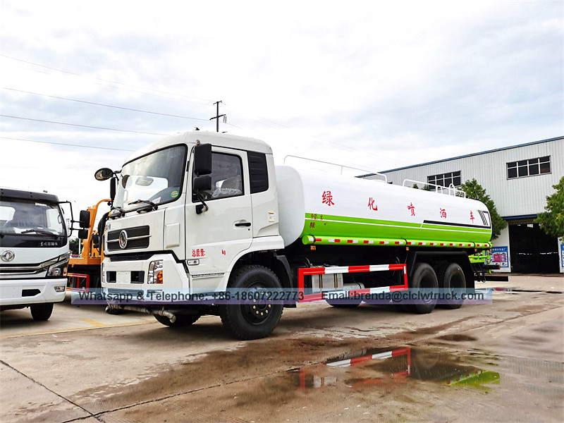 Proveedor de camiones de agua Dongfeng 20000 litros, camión de agua de 20 cbm, venta de camiones de agua 6x4 en China