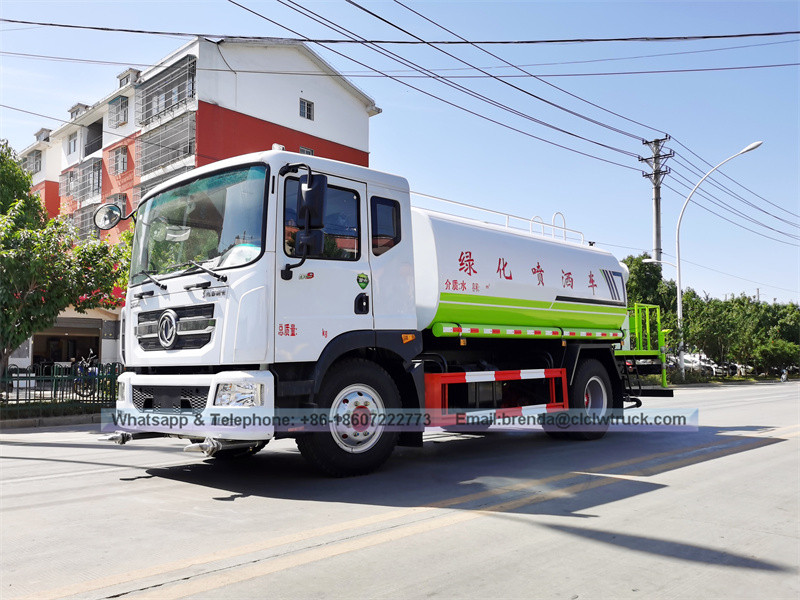 Dongfeng 4x2 12000 litros de agua camión de agua
