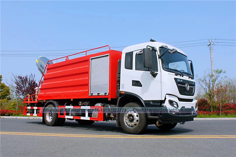 Dongfeng 4x2 camión de supresión de polvo con máquina de pulverización