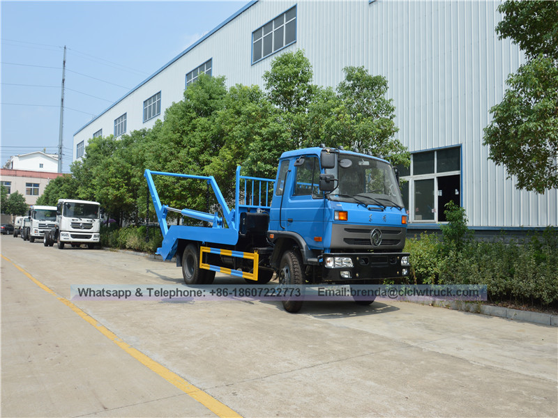 Dongfeng 8 CBM camión de basura Giro del brazo