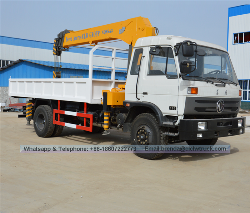Dongfeng 8 Ton telescópica Pluma de grúa elevadora