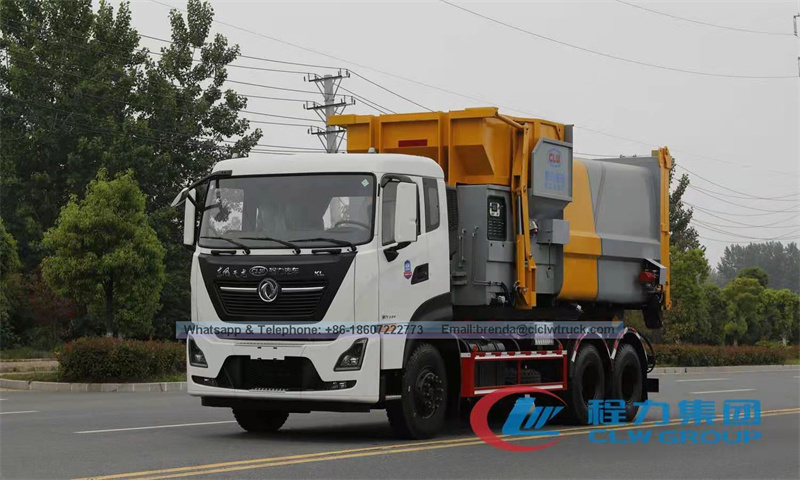 Dongfeng Kinland 16cbm na maaaring mabawasan na lalagyan ng basura ng trak