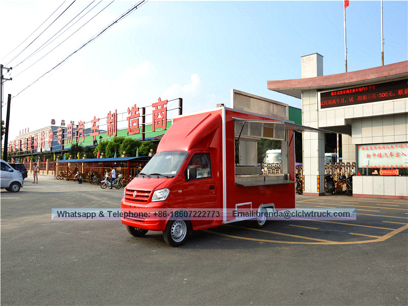 Dongfeng multifunción mini del carro móvil de alimentos