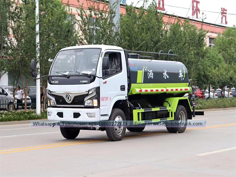 Dongfeng Water Tank Truck 5000 litro, camión de cisternas de agua 5cbm, proveedor de camiones de agua de agua China