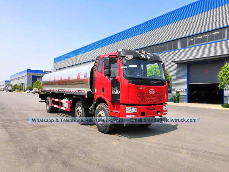 FAW 20000 litros de camión de tanque de leche 20 TONDOS PRECIO DE TRANSPARA DEL CANTERA FRESCADA PRECIO
