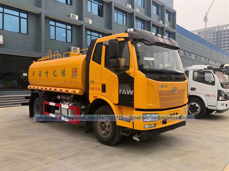 Proveedor de camiones de agua FAW 4x2 10000 litros China