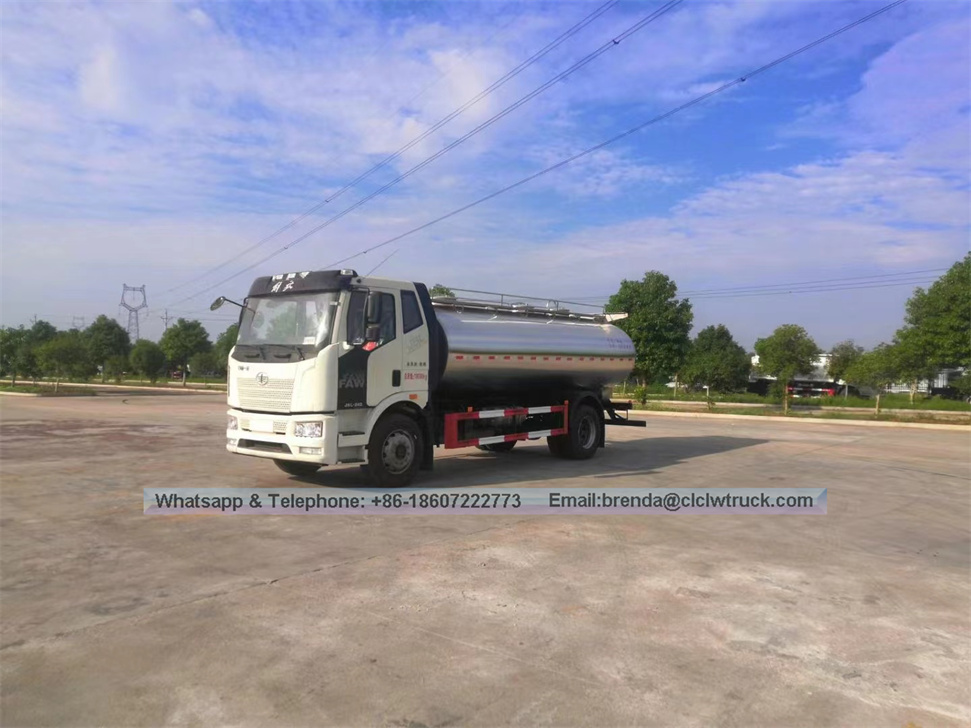 Camión de tanque de leche aislada FAW 8000L-10000L Camión de transporte de leche