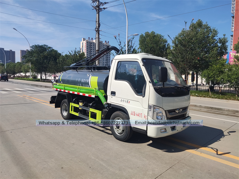 Mini camión de transporte de lodos para vehículos de succión de aguas residuales