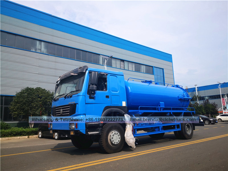 RHD SINOTRUCK Howo 10000Liters Vacuum Jetting Flushing Suction Suctic Camiseer Precio