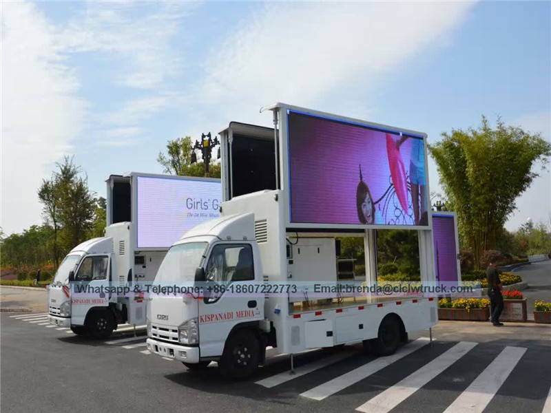 ISUZU 600P P4-P10 Camión LED móvil con pantalla SMD