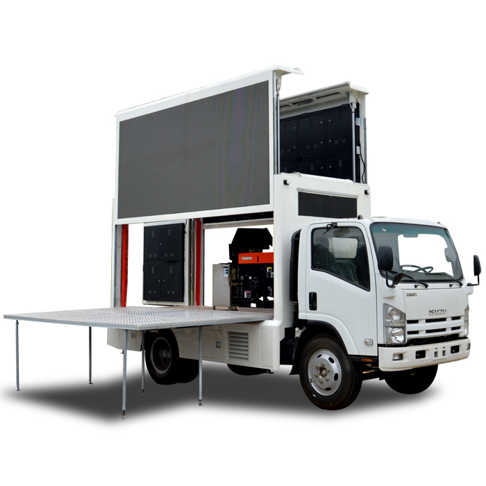 ISUZU BRAND Doble pantalla con P8 pantalla modelo móvil led camión