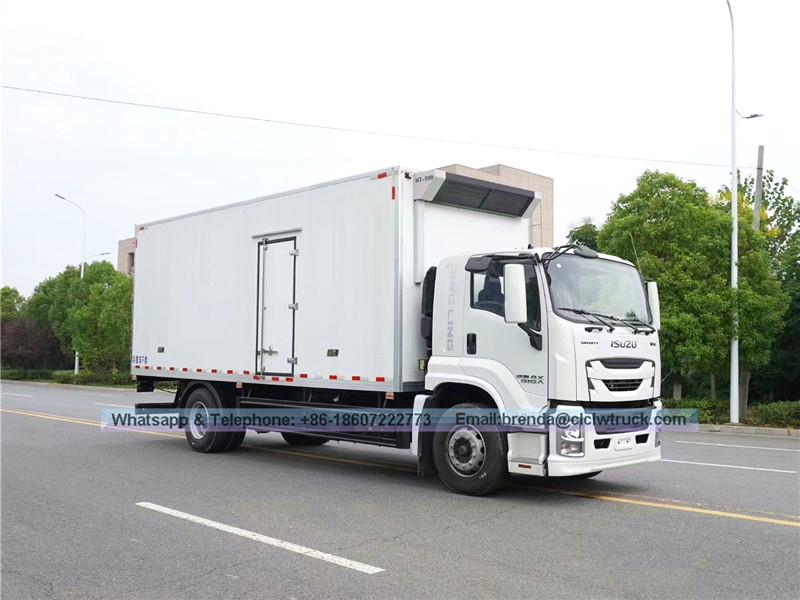 Isuzu冰箱供应商中国，冰箱卡车15吨