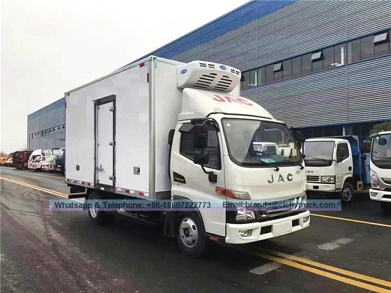 JAC 3-8T 4x2 Camión de carga del refrigerador
