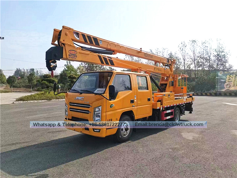 Proveedor de camiones Aerial Lift de JMC, fabricante de camiones de trabajo altos de China JMC, camión de trabajo aéreo de 16 metros en venta