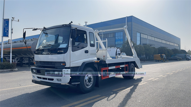 Japan Brand Isuzu FTR 10CBM Camión de basura de brazo urbano Camina de basura 10 Trash Vehicle Pric
