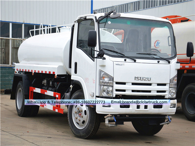 Camión de agua isuzu japonés 5000 litros, 4x2 camión de tanque de agua isuzu de Japón, mini proveedor de camiones de tanque de agua de Japón
