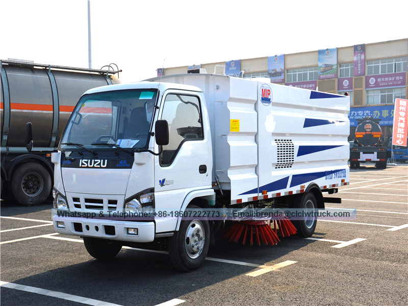 รถกวาดตัวกวาดถนน Isuzu ของญี่ปุ่นผลิตในประเทศจีน