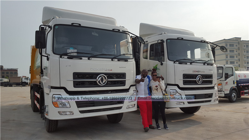 Rhd Dongfeng Kinland 20 CBM Compresión Camina de basura