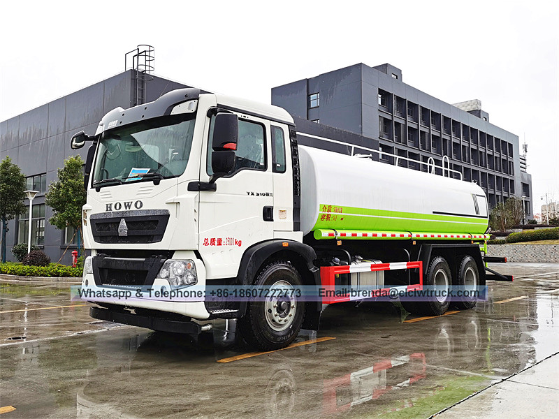 Sinotruk Howo 6x4 4400 Gal 20000 litros de agua de agua