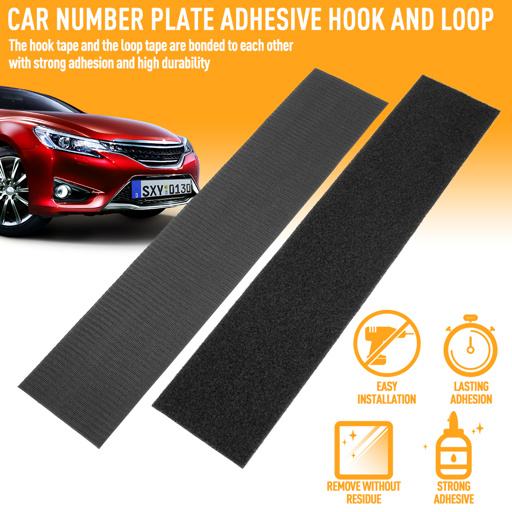 Germany hot selling number plate holder adhesive hook and loop tape license plate stickers for cars