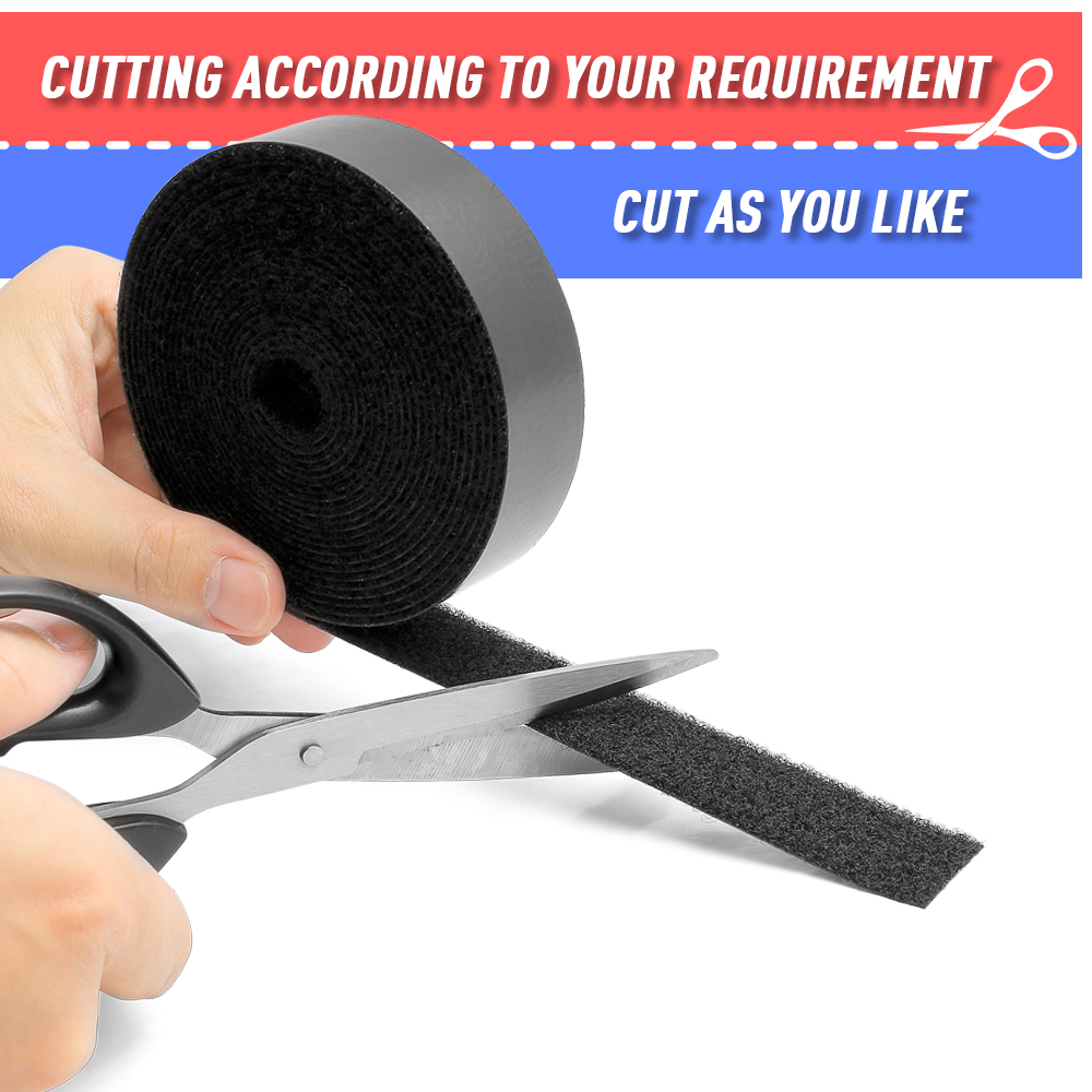 Die-cut double sided heat resistant adhesive tape cleaning mop hook and loop fastening