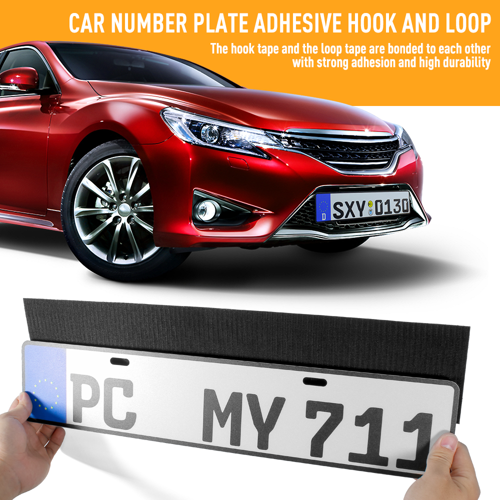 Number Plate Fixing Pads Adhesive Magic Tape Stickers for Car License Plate Mounting Sticky Pads