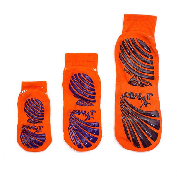 Fluorescent Ankle Crew Anti-slip Grip Socks For Trampoline Games