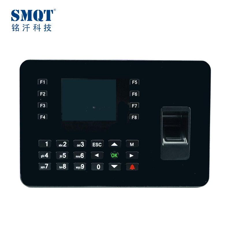 3 polegadas TFT visor biométrico de impressão digital e cartão de comparecimento do tempo e controle de acesso máquina