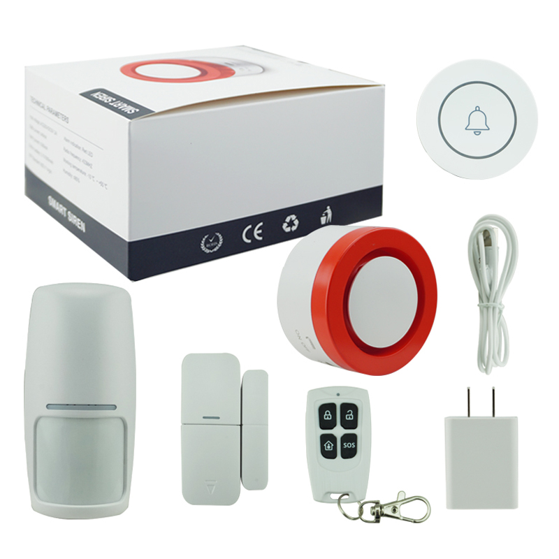 EB-822 Tuya App Control WiFi Home Alarm System kit de cubo de sire