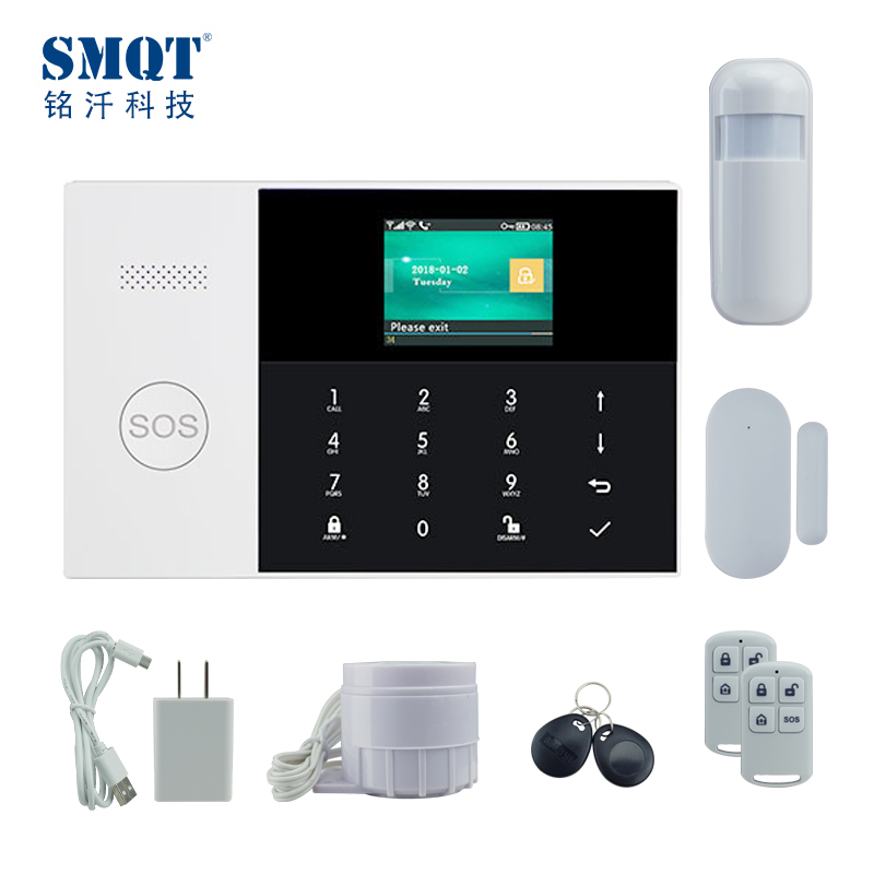 Kit de sistema de alarme de segurança doméstica sem fio wifi & gsm / 3G & gprs