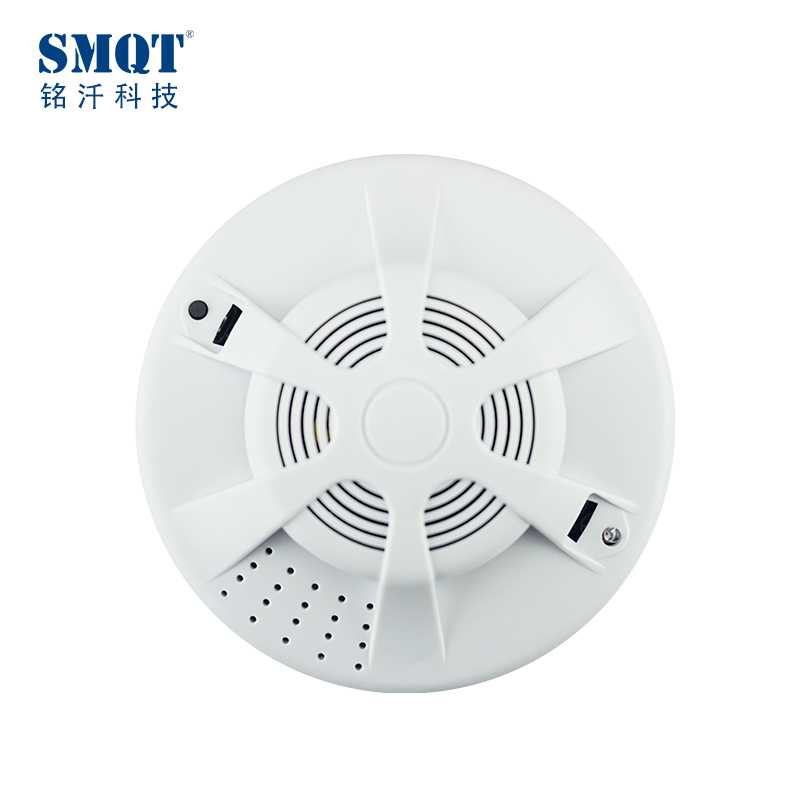 Photoelectric Standalone 9V Wireless Fire Alarm Smoke Detector For Home Security