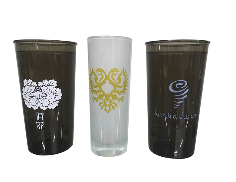 塑料杯VS玻璃杯UV印刷