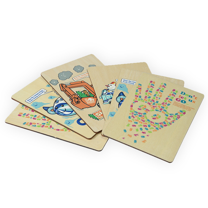 UV印刷のための木製のポストカード