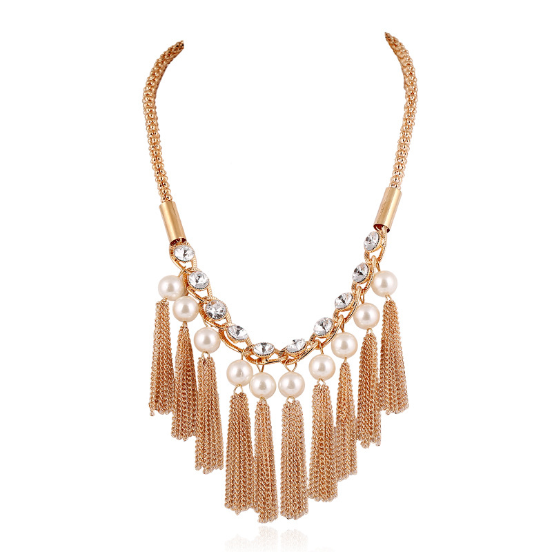 Choker Necklace Tassel Short Clavicle Necklace Women Party Statement Jewelry Gifts Accessories 2018 New