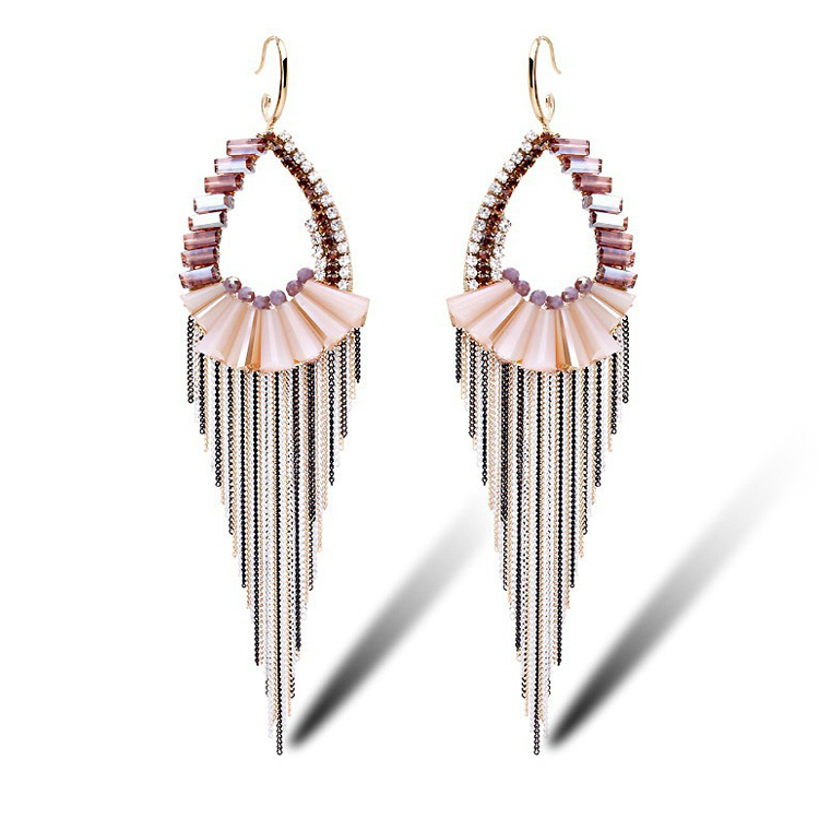 Mode China Bijoux Charming Lady Böhmischen Stil Fantastische Quasten Ohrringe Handmade Party Wear Schmuck Designs Lieferant China Für Frauen