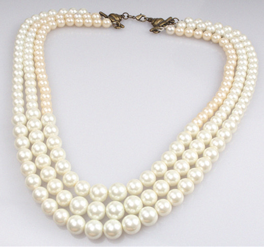 Fashion Latest Desig Pearl Necklace High Quality Strand  Birthday Anniversary Gifts for Women Mom Wife