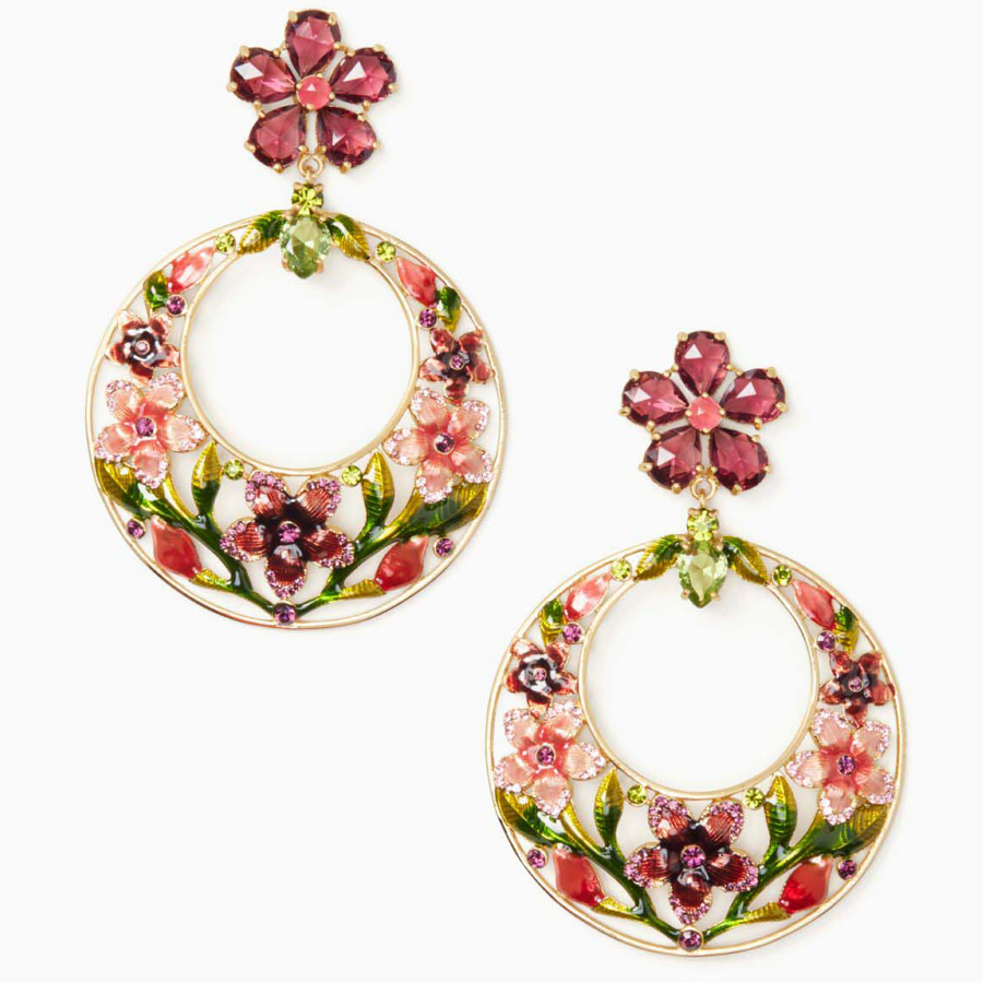 Fashion costume drip color oil jewelry beautiful flower earrings wholesale manufacturer in Shenzhen China