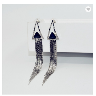 Long Charming Earring for Womens /Girls Vintage Triangle Tassel Stud Earrings Faux Suede Fabri Dangling Hangings Earrings