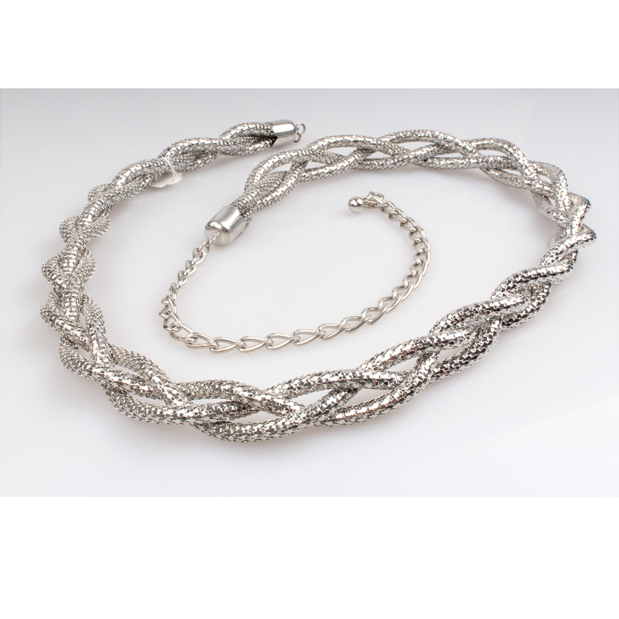 Metall Gürtel Powerlifting 3 Woven Fish Kette 18 Karat Gold weiß Steel plating Stretch Metal Gürtel