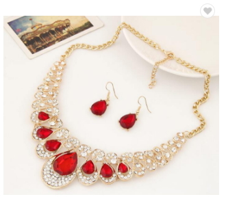 Necklaces Designs 2018 Rhinestone Flower Shape Choker Statement Necklace with Multi Color for Girls