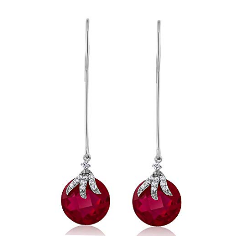 New Style Blue Sapphire 925 Sterling Silver Dangle Earrings For Women