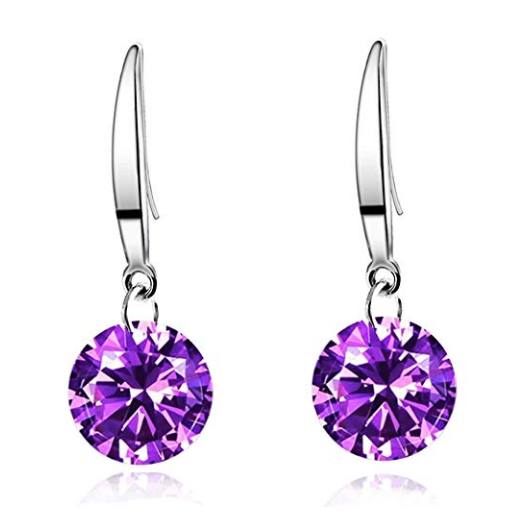 hot Selling Cystal Pretty Hook Design with Sliver plated Base Earrings Fancy Earrings for Party Girls