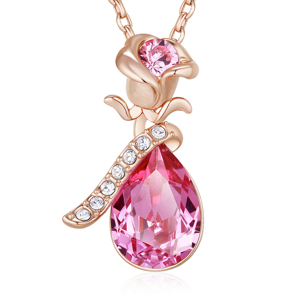 Blume Blumen Halskette Luxury Element Kristall Kette Ring Kette Schmuck Factory Großhandel NA1
